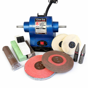 Clarke 8" Bench Grinder with Complete Tool Maintenance Kit
